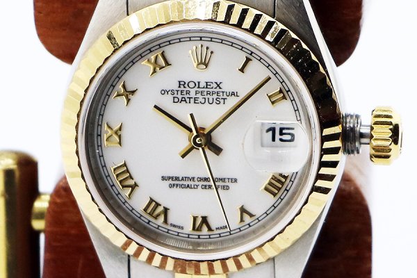 ロレックス　７９１７３　白ローマン文字盤　表面拡大