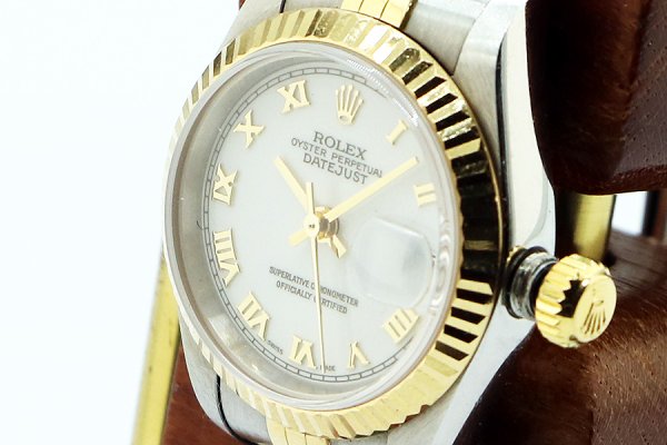 ロレックス　７９１７３　白ローマン文字盤　サイド拡大