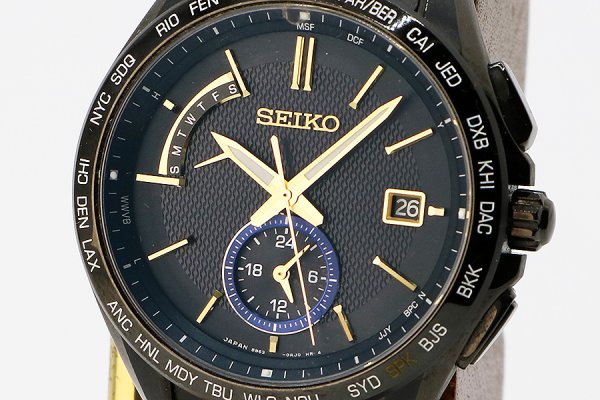 セイコー　ブライツ　ＳＡＧＡ２５７　黒文字盤 日ハム大谷祥平２０１７年限定モデル　表面拡大