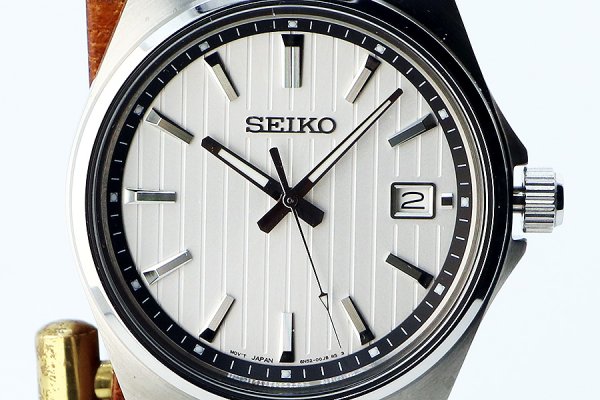 セイコー　コレクション　ＳＢＴＨ００１　銀文字盤　表面拡大