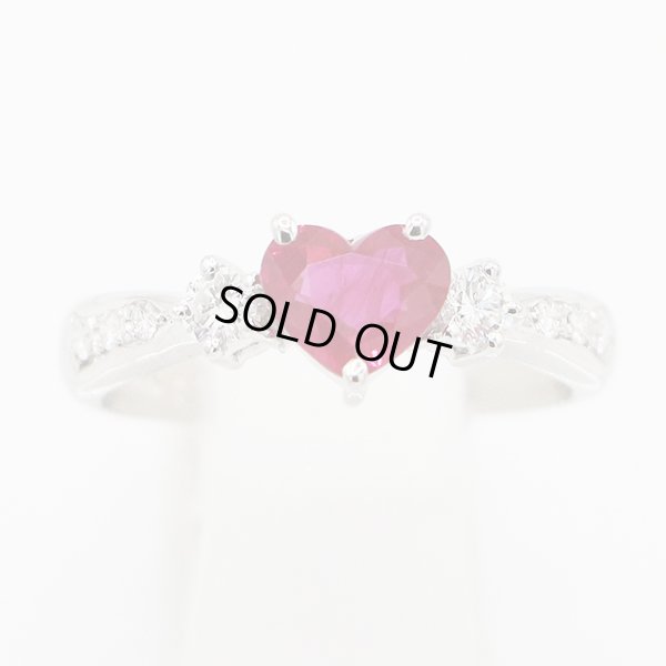 タサキ　PT900 ルビーダイアイリリング 1.14ct 0.23ct 5.00g