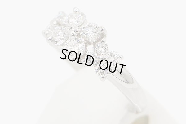 タサキ　PT900 ダイアイリリング 0.87ct 6.10g　サイド