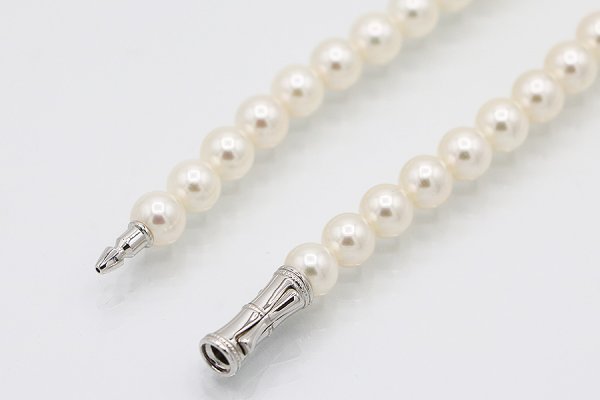 タサキ　SV パールネックレス　留め具外したイメージ