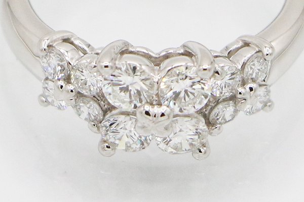 タサキ　PT900 ダイアイリリング 0.87ct 6.10g　拡大
