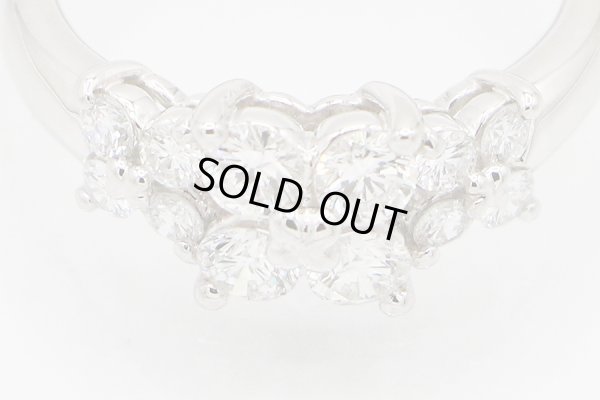 タサキ　PT900 ダイアイリリング 0.87ct 6.10g　拡大