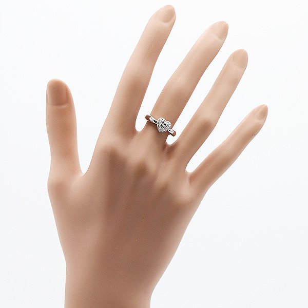 ミキモト　PT950 ダイアイリリング 0.19ct 6.70g　装着イメージ