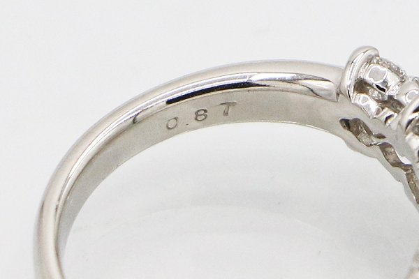 タサキ　PT900 ダイアイリリング 0.87ct 6.10g　刻印(2)