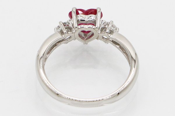 タサキ　PT900 ルビーダイアイリリング 1.14ct 0.23ct 5.00g　内側