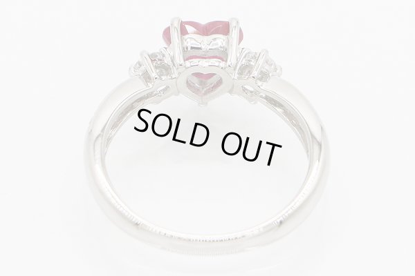 タサキ　PT900 ルビーダイアイリリング 1.14ct 0.23ct 5.00g　内側