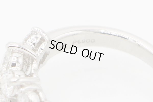 タサキ　PT900 ダイアイリリング 0.87ct 6.10g　刻印