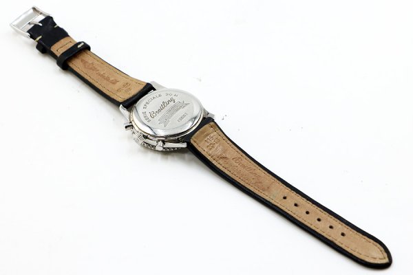 ブライトリング　ナビタイマー　モンブリラン　Ａ３００３０　黒／銀文字盤　革ベルト状態　裏面