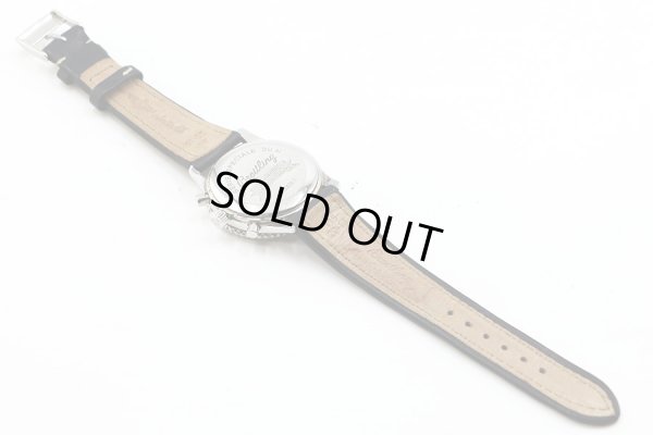 ブライトリング　ナビタイマー　モンブリラン　Ａ３００３０　黒／銀文字盤　革ベルト状態　裏面