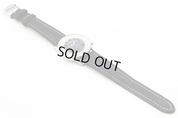 ブライトリング　ナビタイマー　モンブリラン　Ａ３００３０　黒／銀文字盤　革ベルト状態　表面