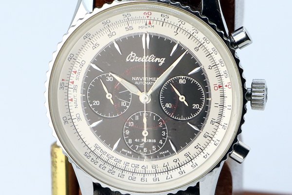 ブライトリング　ナビタイマー　モンブリラン　Ａ３００３０　黒／銀文字盤　表面拡大