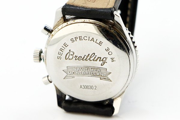 ブライトリング　ナビタイマー　モンブリラン　Ａ３００３０　黒／銀文字盤　裏面拡大