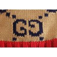 グッチ GGニットキャップ 597636 4G111 ブラウン／レッド　拡大