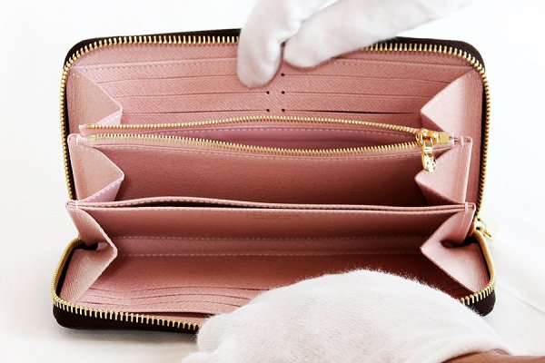ルイ・ヴィトン　ジッピー・ウォレット M41894 ローズ・バレリーヌ　中身