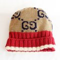 グッチ GGニットキャップ 597636 4G111 ブラウン／レッド