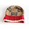 グッチ GGニットキャップ 597636 4G111 ブラウン／レッド　裏面
