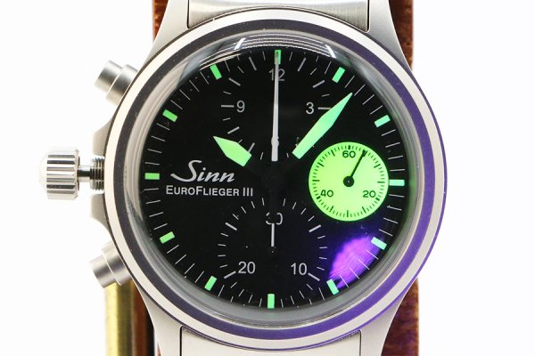 ジン　３５６　ユーロフリーガーIII　黒文字盤　黄色針　ライト