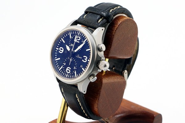 ７５６　クロノグラフ　黒文字盤　サイド