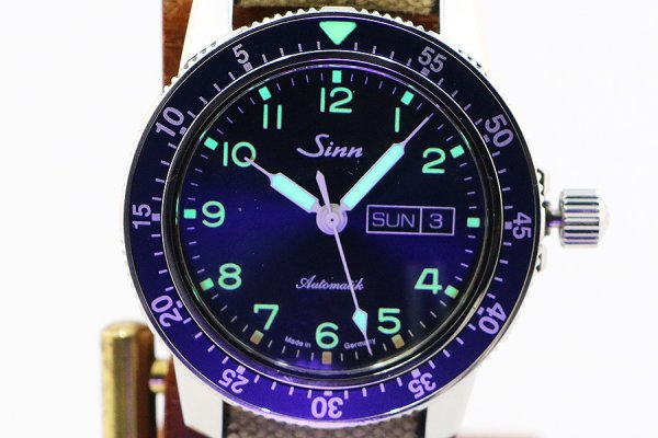 ジン　パイロットウォッチ　１０４　１０４．ＳＴ．ＳＡ．Ａ　青文字盤　ライト