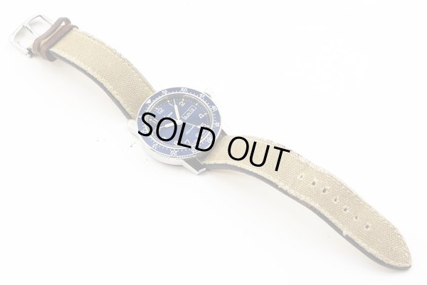 ジン　パイロットウォッチ　１０４　１０４．ＳＴ．ＳＡ．Ａ　青文字盤　革ベルト状態　表面