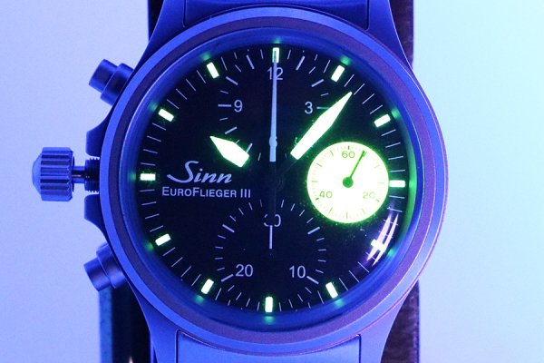 ジン　３５６　ユーロフリーガーIII　黒文字盤　黄色針　ライト