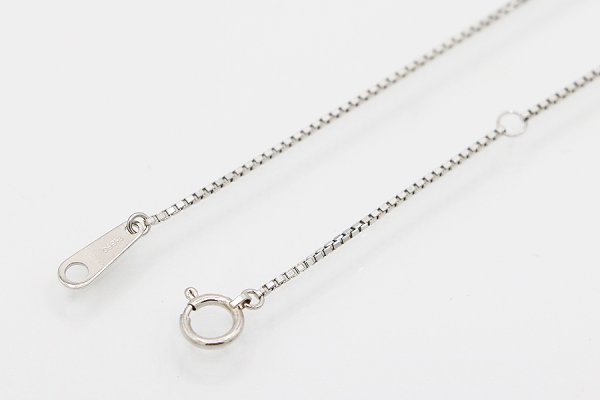 PT900/850 ダイアイリペンダントネックレス 1.08ct 7.90g　留め具外したイメージ