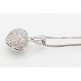 K18WG ダイアイリペンダントネックレス 0.22ct 5.60g　サイド