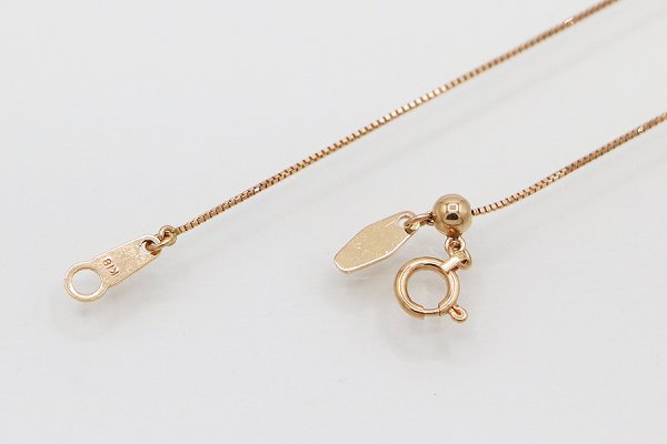 K18PG ダイアイリペンダントネックレス 0.50ct 3.50g　留め具外したイメージ