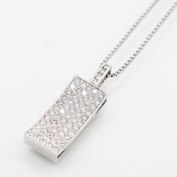 PT900/850 ダイアイリペンダントネックレス 1.08ct 7.90g