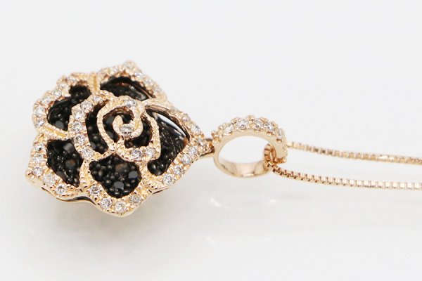 K18PG ダイアイリペンダントネックレス 0.50ct 3.50g　サイド