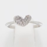 K18WG ダイアイリリング 0.12ct 2.40g