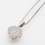 K18WG ダイアイリペンダントネックレス 0.22ct 5.60g