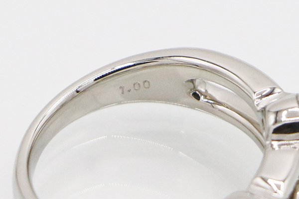 PT900 ダイアイリリング 1.00ct 7.60g　刻印(2)