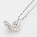 K18WG ダイアイリペンダントネックレス　0.23ct 2.80g