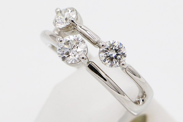 PT900 ダイアイリリング 1.00ct 7.60g　サイド