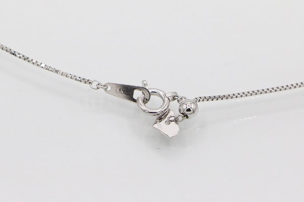 PT900/850 モルガナイトダイアイリペンダントネックレス 0.74ct 0.39ct 4.20g　留め具