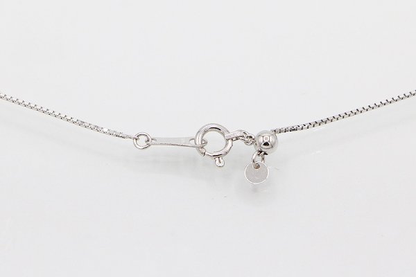 K18WG/PG ダイアイリペンダントネックレス 0.22ct 0.28ct 4.00g　留め具