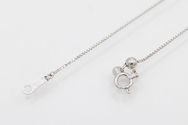 K18WG/PG ダイアイリペンダントネックレス 0.22ct 0.28ct 4.00g　留め具外したイメージ