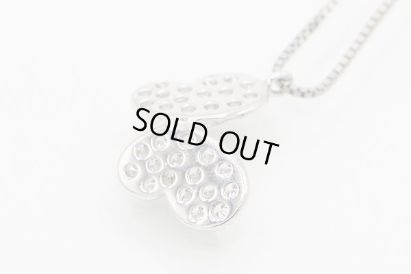 K18WG ダイアイリペンダントネックレス　0.23ct 2.80g　裏面