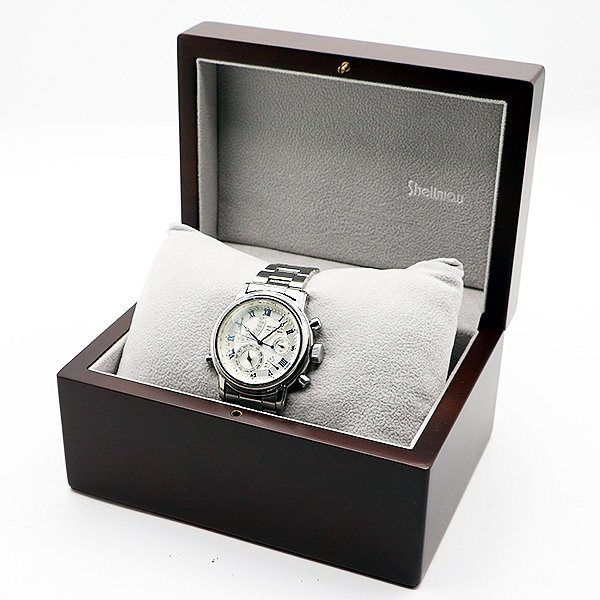 シェルマン　デュアルタイムリピーター　銀文字盤　６７６０－Ｔ０１７８５１　箱・簡易取り扱い説明書