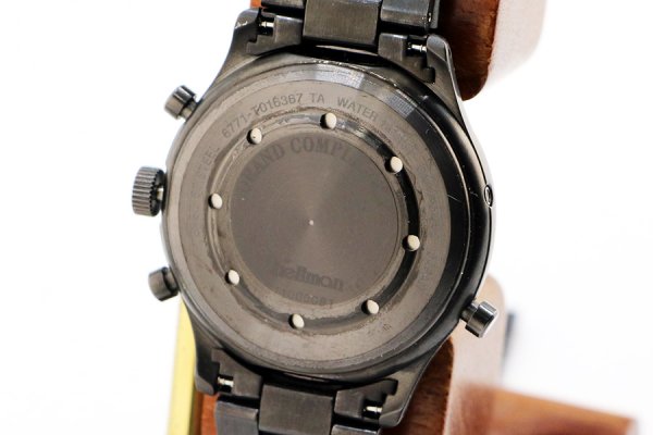 シェルマン　グランドコンプリケーションブラック　黒文字盤　金色ムーンフェイス　裏面拡大