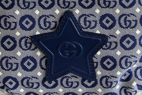 グッチ　GGスプリーム チルドレンズ ボディバック 502095 527066 ブルー　表面拡大