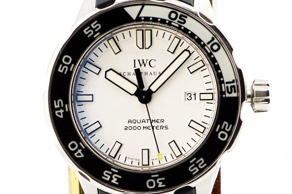 ＩＷＣ　アクアタイマー２０００　ＩＷ３５６８０６　白文字盤　表面拡大