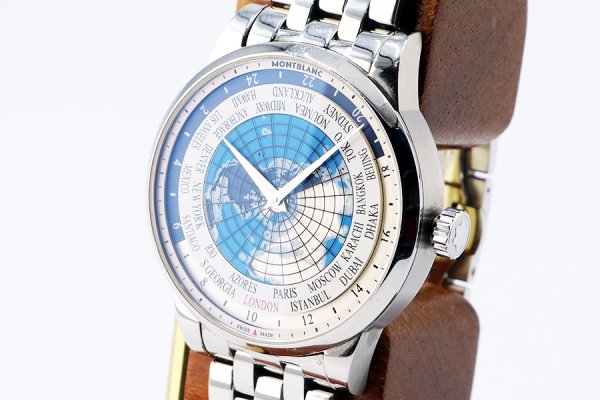 モンブラン　ヘリテージスピリット オルビステラルム　１１２３０８　世界地図文字盤　サイド拡大