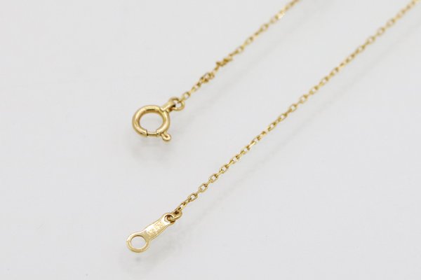 ヴァーゴ Vago　K18 アイボリータワー クロス ダイアイリペンダントネックレス 0.11ct 3.50g　留め具外したイメージ