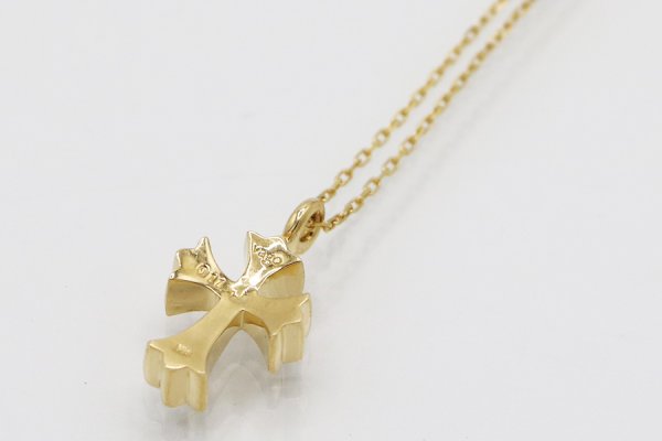 ヴァーゴ Vago　K18 アイボリータワー クロス ダイアイリペンダントネックレス 0.11ct 3.50g　裏面