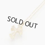 ヴァーゴ Vago　K18 アイボリータワー クロス ダイアイリペンダントネックレス 0.11ct 3.50g